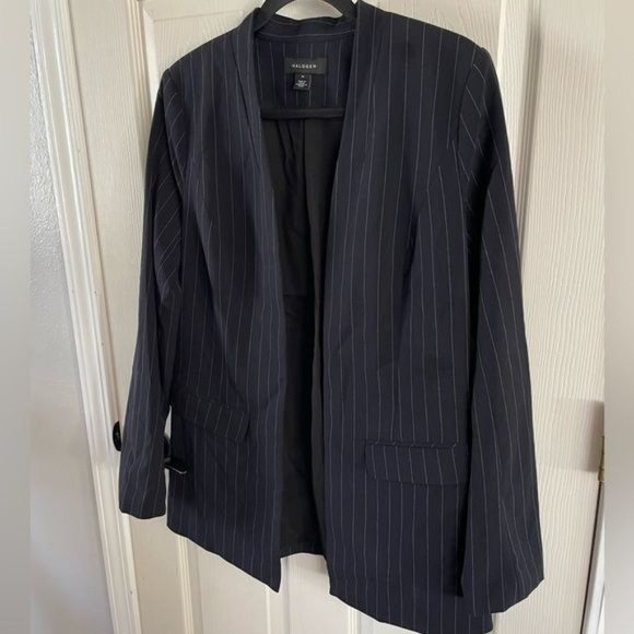 Halogen Black Pinstripe Blazer - Picture 3 of 11